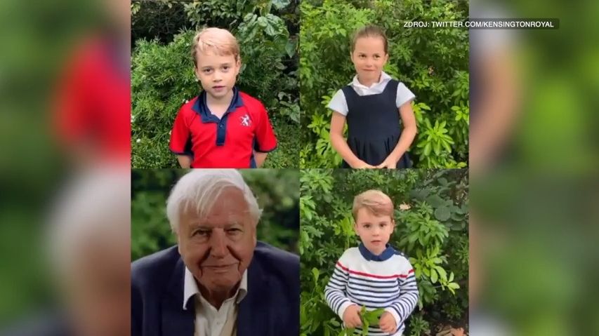 Královské děti George, Charlotte a Louis zpovídaly Davida Attenborougha